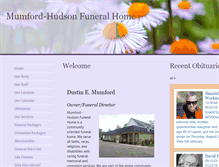 Tablet Screenshot of mumfordfuneralhome.com